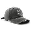 Japanese personality female retro washed old love embroidered peaked cap outdoor men travel sunscreen shading baseball cap
