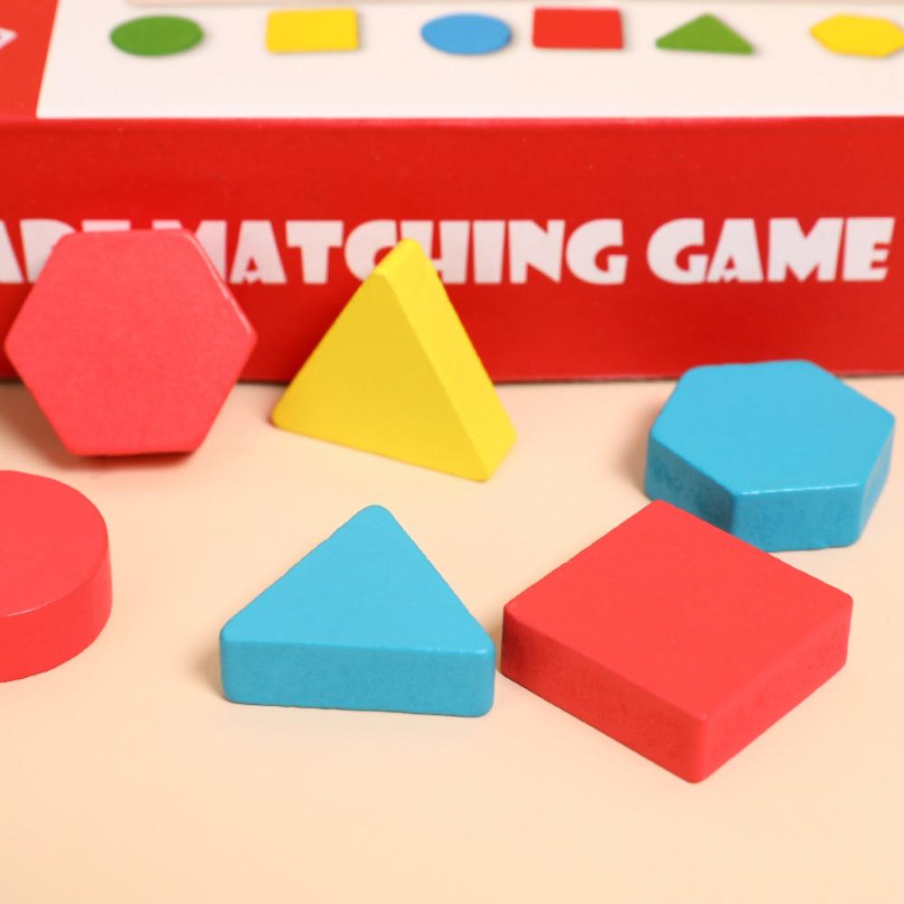 Matching Game Shape Colors Matching Memory Chess Wooden Colors Memory Chess  Kids Toys