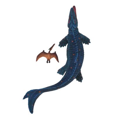 2pcs Marine Dinosaur Figurine Cognitive Dinosaur Toy Plastic Simulation Ocean Animal Model for Child