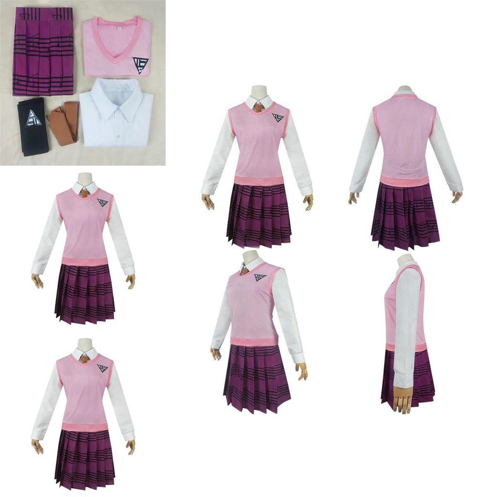 Danganronpa V3 Akamatsu Kaede Cosplay Costume Full Set Exquisite Uniform Design