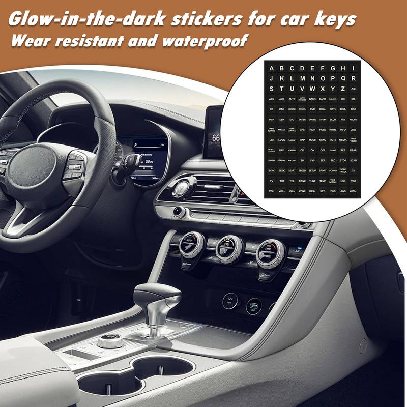 Unused Car Button Stickers Waterproof Glow-in-the-Dark Automobile Stickers Automobile Inner Accessories Circuit Panel Label For
