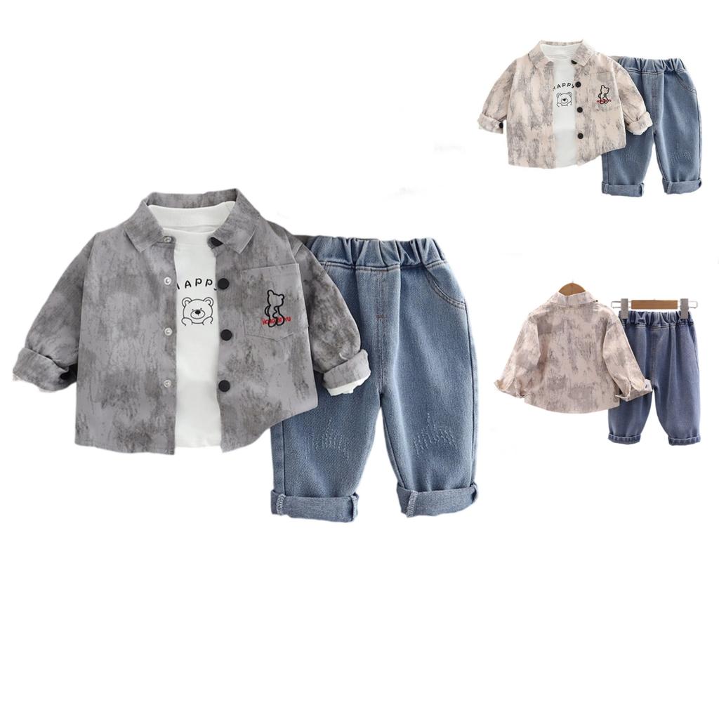 Uformelt langermet sett for barn, komfortable hverdagsantrekk