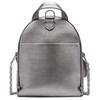 Maison Margiela Solid Color Logo Patch Zipper Closure Ruched Lambskin Mini Backpack Women Backpack Metallic-Silver S56WA0014P6748H3809