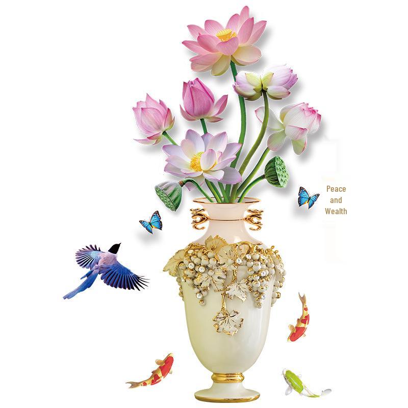 Adesivi murali autoadesivi in stile cinese per decorazione di soggiorno e camera da letto