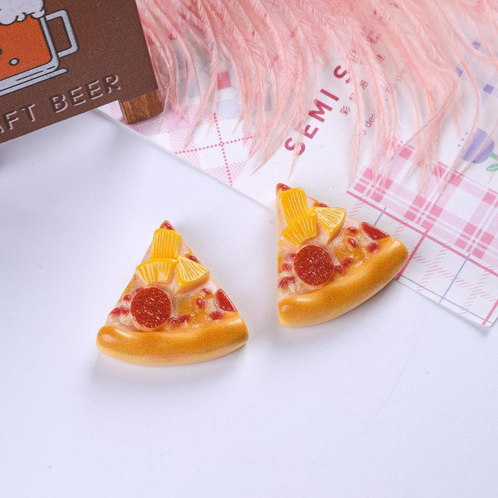 Miniature Pizza Toy Accessories - High-Quality DIY Dessert House Ornaments and Playhouse Shoe Buckle Accessories