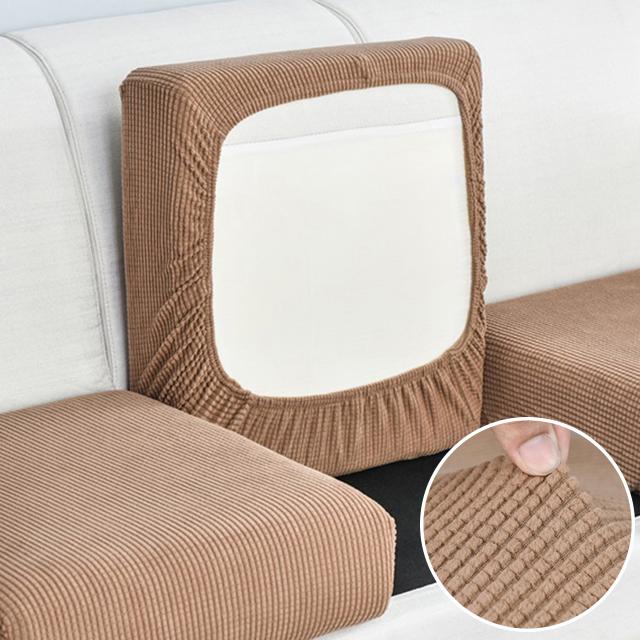 Jacquard Sofa Cushion Cover For Living Room Washable Removable Polar Fleece Elastic Sofa Cover L Shape Corner Armchair Slipcover