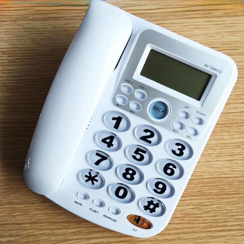 Desktop Landline for Seniors Large Buttons and Corded Phone with LCD Caller Display Speed Dial for Home Hotel and Office