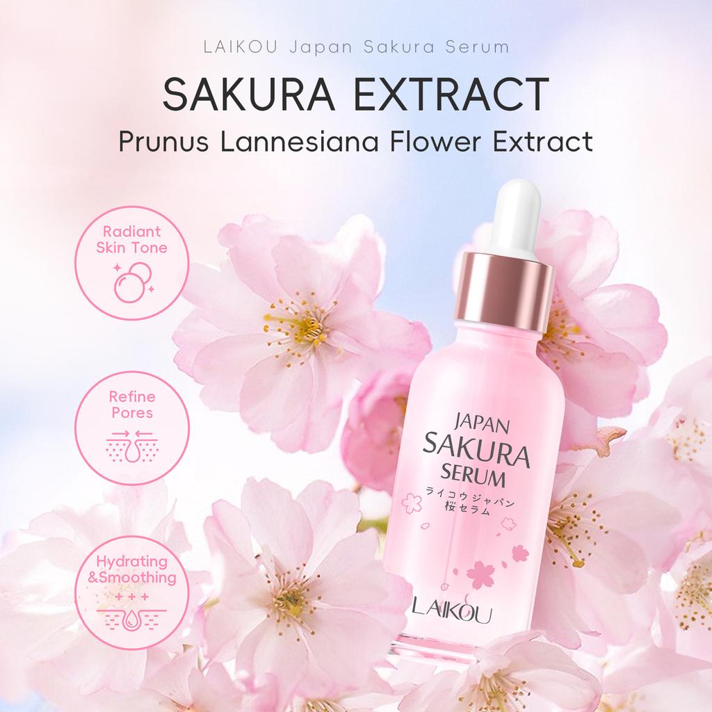 Sakura Whitening Face Serum Fine Lines Tighten Pores Improve Melanin Pigment Dull Moisturizer Brighten Skin Care