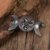 Vintage Moon Star Viking Celtic Knot Hair Clip Norse Mythology Hair Accessory