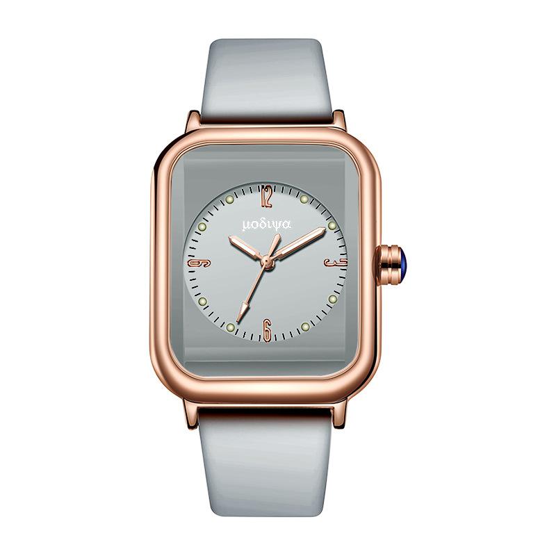Women Watches Square White Simple Design Ladies Watches Business Silicone Luminous Wristwatch Casual Clock Relogio Feminino