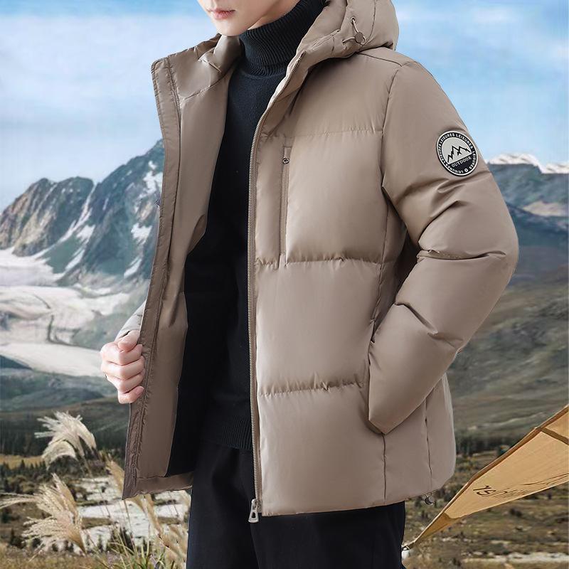 

Cross2025 Men s Trendy Hooded Winter Down Jacket - Thick & Warm Coat 3XL хакі