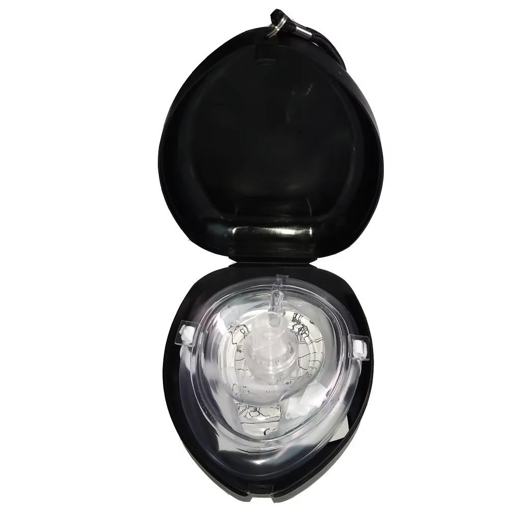 

Reuseable Artificial Respiration Mask With One-way Valve Tools CPR Rescue Mask Protect Rescuers чорний