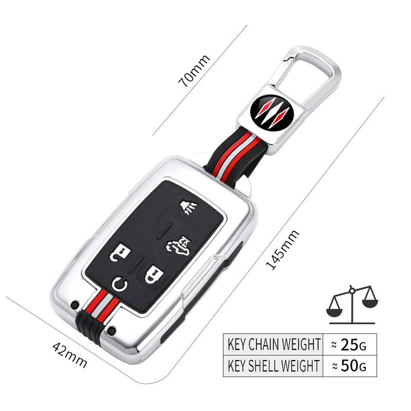 Car Key Case Cover Shell Fob For Chevrolet Colorado Silverado 1500 2500HD 3500HD GMC Yukon Sierra Canyon Keychain Accessories