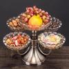 Huiyi Europäische Kristallglas Drehende Obst-Snack-Platte