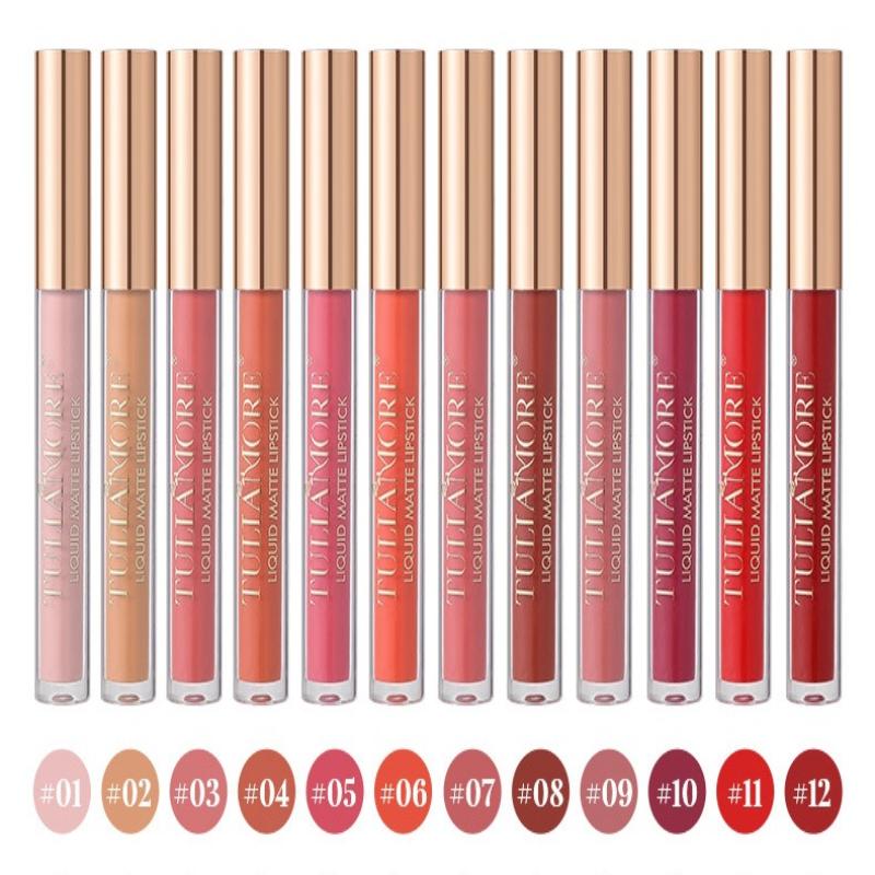 Dimshow Liquid Lip Gloss Lipliner Pencil Combination Durable Easy Makeup Matte Lipstick Velvet Lipliner Don'T Take Off Makeup