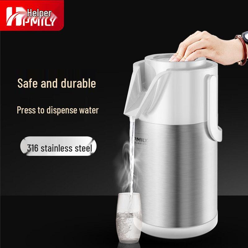HPMILY 316 Stainless Steel Press-Type Air Pressure Thermos