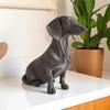 Estatueta de Dachshund Impressa em 3D PLA Fosco Estátua de Cachorro Escultura de Animal Decoração Enfeite para Mesa de Casa Escritório Estante
