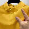 Tricou polo bărbătesc cu mânecă scurtă, topuri de culoare solidă, modă, poliester, respirabil, confortabil, tricouri polo