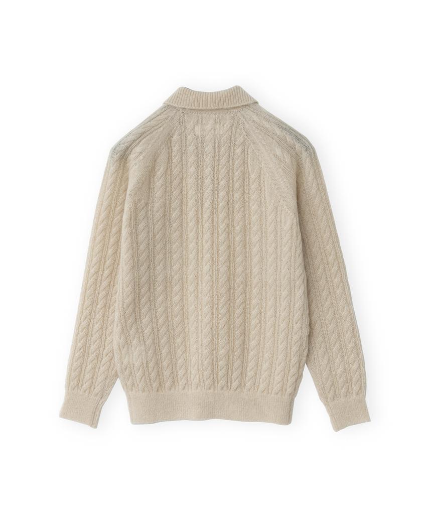 Beulaunyadeu W Cable Pique Knit, Beige