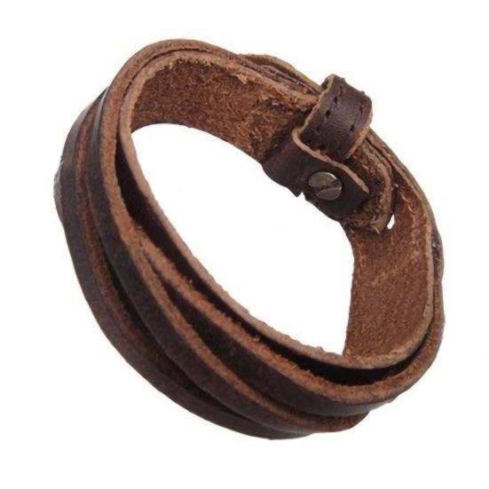 Bracelet Multi-layer Personality Faux Leather Punk Braided Bracelet for Daily Life