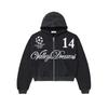 2026 Trendy Unisex Oversized Hoodie With Retro Letter Print Loose Fit Cotton Blend Sweatshirt