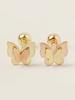 Minimalpiercing 14K Double Fold Butterfly Piercing Earrings
