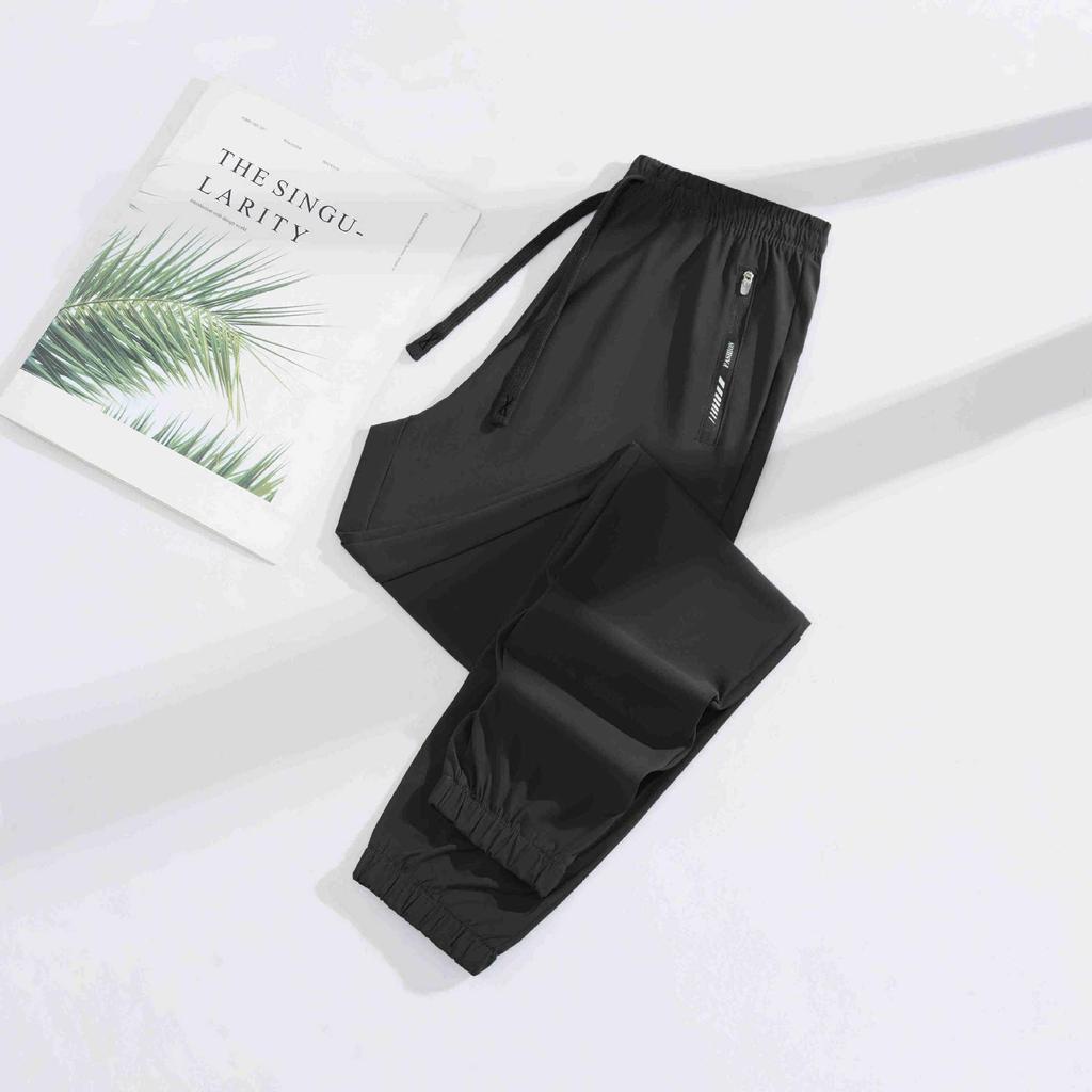 Unisex Ice Silk Sun Protection Quick-Dry Slim Wide-Leg Summer Pants