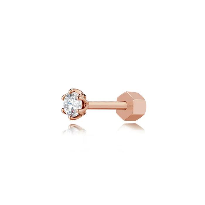 Violet Pear Diamond Single Piercing_212300141