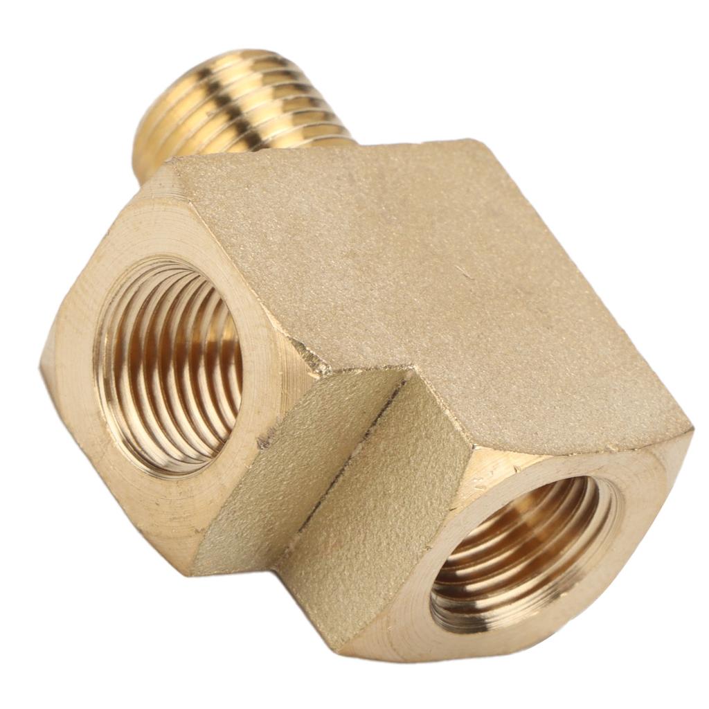 Brass Pipe Tee Car Solid Street Pipe External Thread 1 8in NPT Malex1 8in NPT 1000 PSI