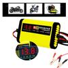 2A/12V Motorcycle Battery Charger US/EU Plug LED Display Intelligent Lead-Acid Batteries for Automotive Truck Motorcycle