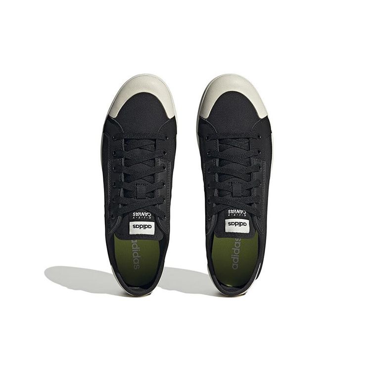 Adidas Neo City Canvas Slip Resistant Durable Lightweight Low Top Skate Shoes Unisex Sneakers Black White HQ6526