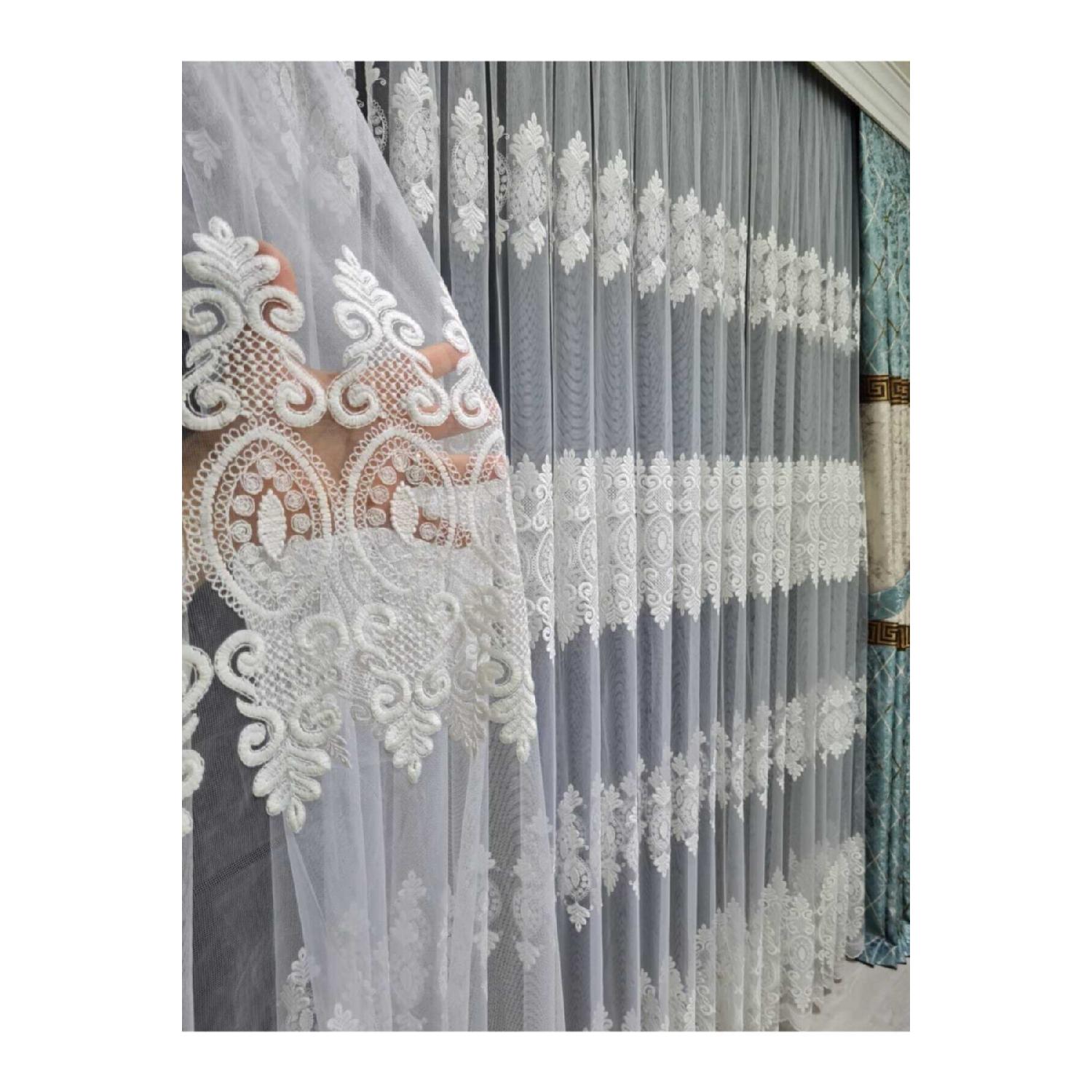 

Issa Textile Brode Brode Tull English Частый ворс 1 E 3 100 x 250 белый