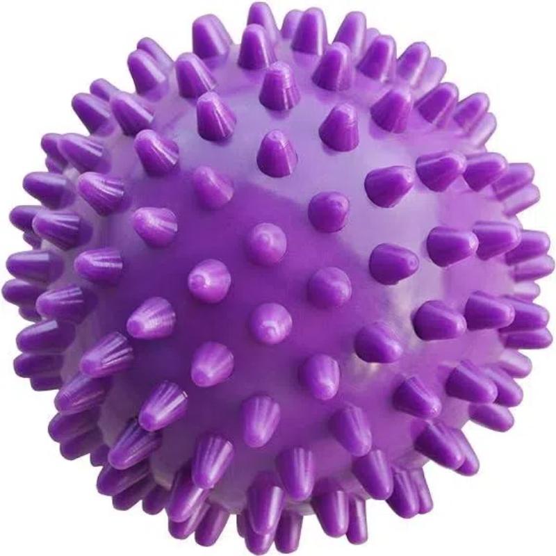 

1 шт. BOTQTOW Spiky Massage Ball, физиотерапевтические массажные мячи, жесткий мяч для лакросса и шипованный массажный мяч для миофасциального расслабления фиолетовый