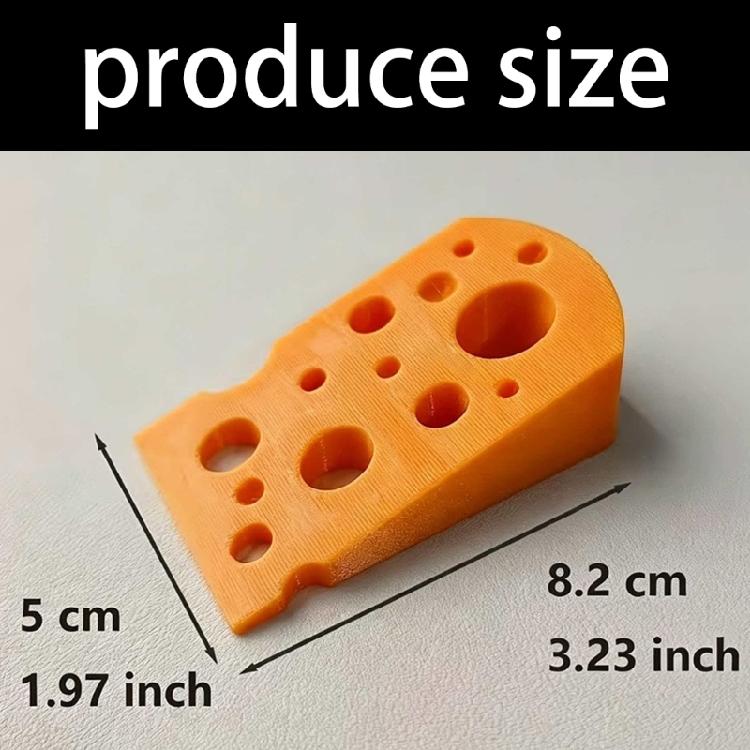 Creative Cheese Shape Door Wedges Stylish Door Stoppers Synthetic Resin Texture Suitable for Home Decorating Enthusiasts