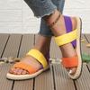 New Women's Fashion Trend Multi-color Bottom Matching Color Belt Non-slip Wear Comfortable Soft Soled Sandals