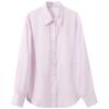 SANSACI Acetate Lapel Long Sleeve Shirt