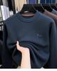 Men's Winter Thickened Velvet Knit Sweater - Warm, Versatile, Round Neck Base Layer for Casual Wear (Middle-aged & Elderly)