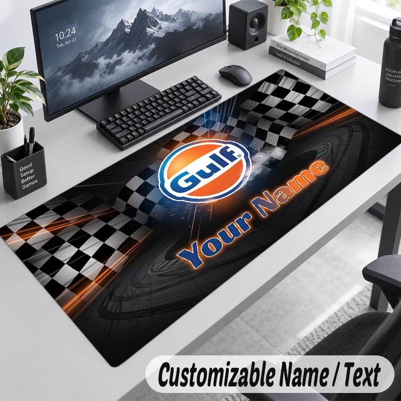 Custom Name Text Mouse Pad Gulf Personalized Desk Pad For Work And Gaming