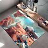 Astroneer Space Exploration Scene Rug Non-slip Rug Suitable for Living Room and Bedroom Sofas.