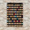 20.32cm X 30.48cm "Front 100 Books" Scratch-Off Poster - Vintage Iron Wall Art with Colorful Bookshelf Design & Literary Illustr