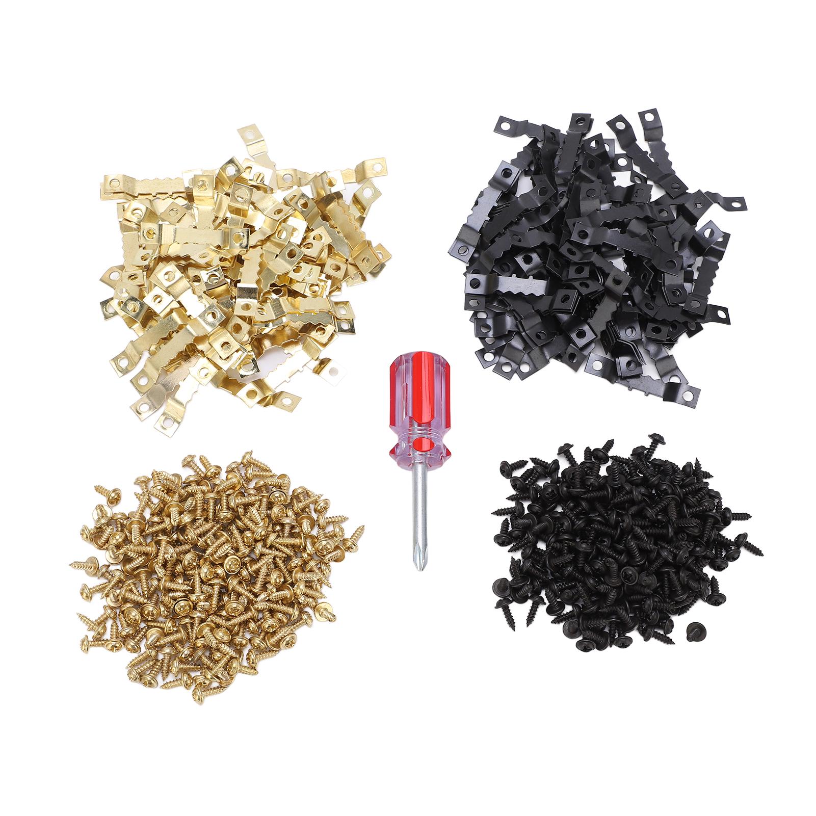 

600 шт. Зубчатые подвесы для картин Двухотверстные зубчатые крючки для подвешивания рам с винтами для дома на колесах, корабля