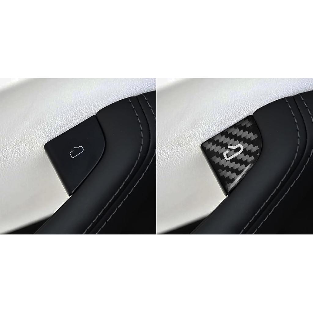Frani Exterior Door Handle Covers/Interior Door Switch Covers/Trunk Button Cover 3Pcs Black Designed For Tesla Model 3 Highland 2024-2026/Model Y