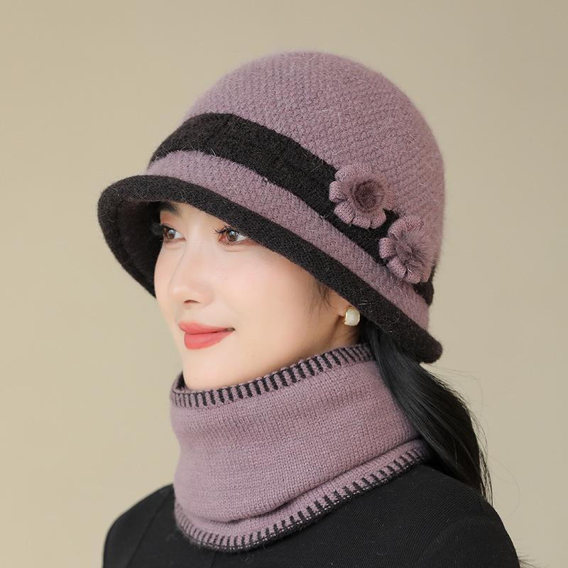 In Winter, The Elderly Rabbit Fur Hat Is Piled and Thickened To Keep Warm, Knitted Basin Hat, and The Old Lady's Cold-proof Cotton Hat.