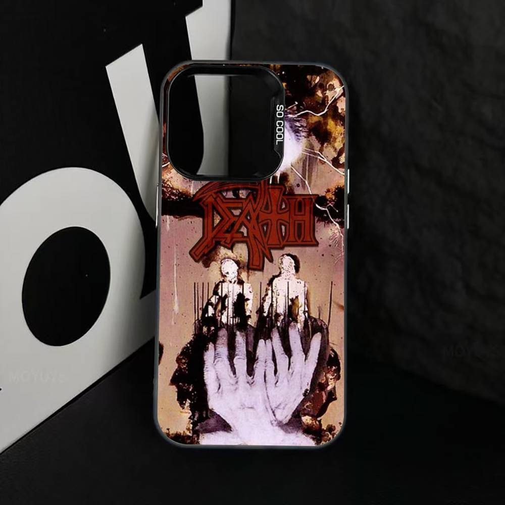 M-Metal B-Band D-Death Phone Case For iPhone 17,16,15,14,13,12,11 Plus,Pro Max,XS,Colorful Silver Phone Case Funda Cover