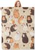 1PC Lovely Guinea Pig Pattern Throw Thin Blanket Gifts for Friends Couch Bed Car Home Camping For Animals Lovers All Season Use