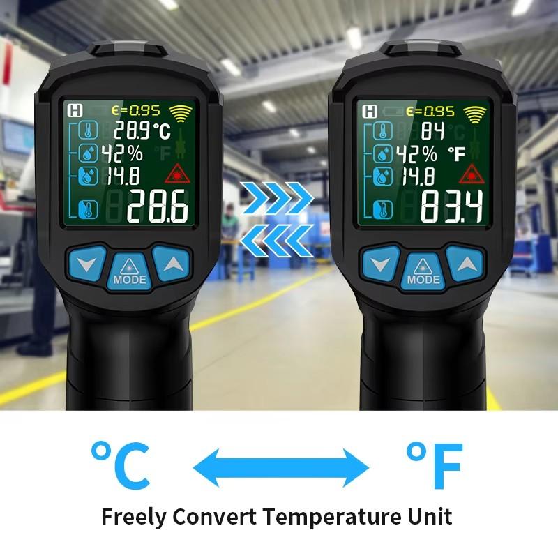 -50 to 400 Degree  Digital Infrared Thermometer Laser Temperature Meter Non-contact Pyrometer Hygrometer IR Thermometer