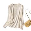Silk Mulberry Silk Top Women's Long-sleeved Temperament