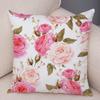 Nordicstyle Roses and Birds Cushion Cover Double Print Decor Plant Pillow Case Soft Plush Pillowcase for Sofa Home Children Room