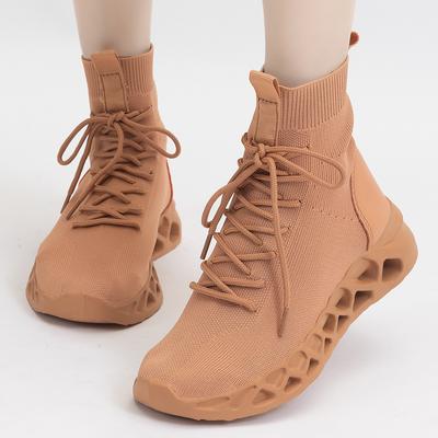 Damen-Sneaker, hohe Schuhe, atmungsaktive Mesh-Wanderschuhe, leichte Schuhe