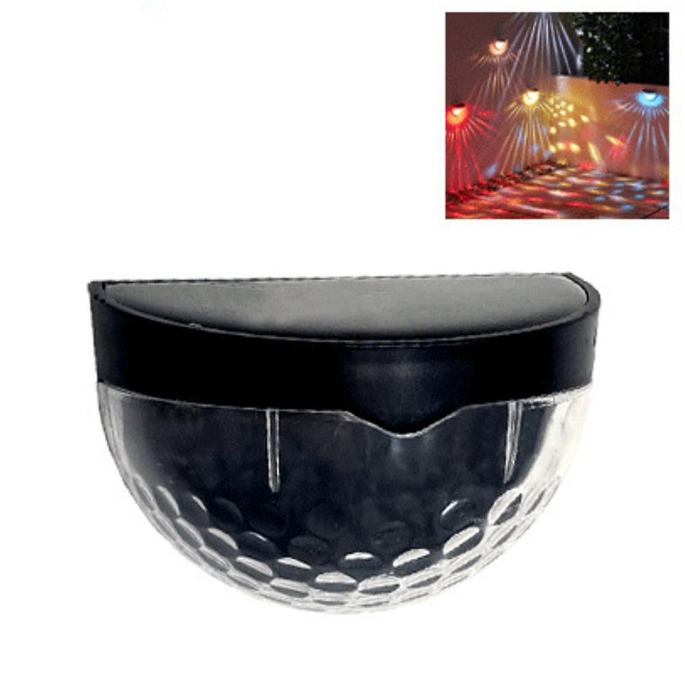 Éclairage extérieur solaire à 6 couleurs, contrôle central, décoration de cour à induction, applique murale solaire, lampe d'escalier semi-circulaire